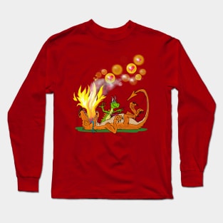 Little Dragon tickling bigger dragon Long Sleeve T-Shirt